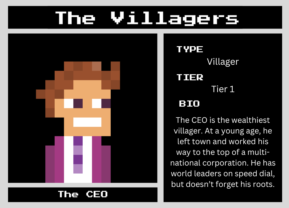 The CEO biography card